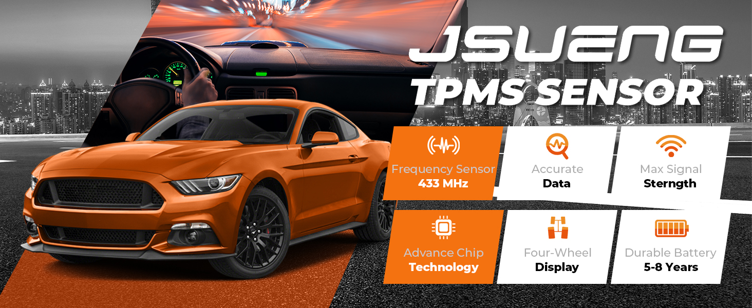 TPMS Sensors,433Mhz set of 4 Tire Pressure Monitor System for BMW Mini