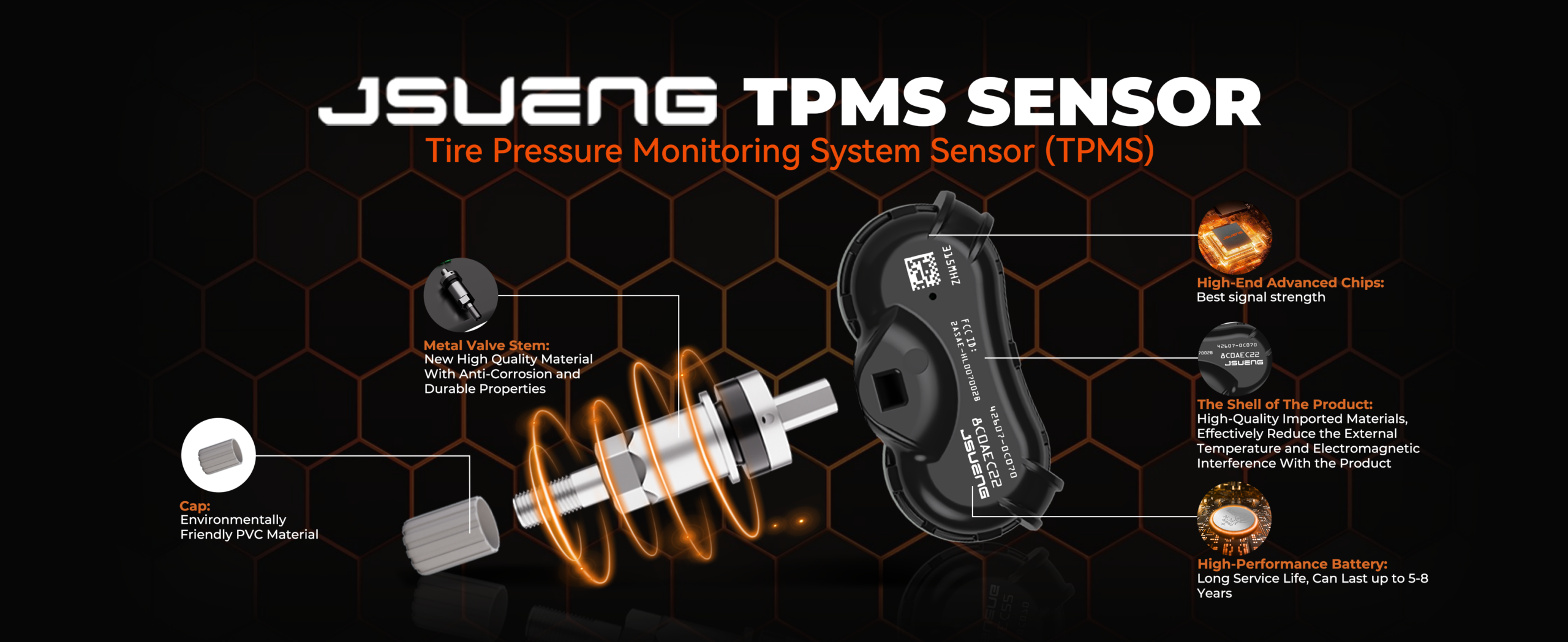 TPMS Sensor,Pre-Programmed Tire Pressure Monitor System fit for Hyundai Kia
