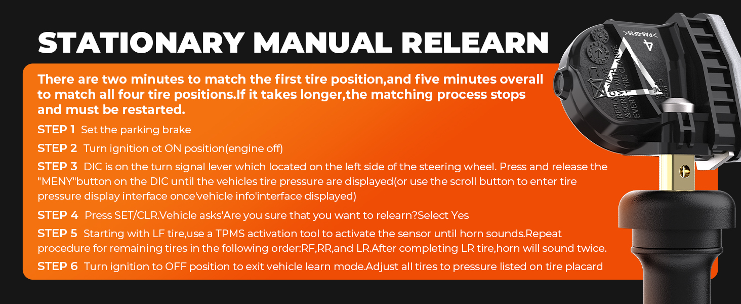 Jsueng 433Mhz TPMS Sensors, GM Tire Pressure Monitoring System Sensor