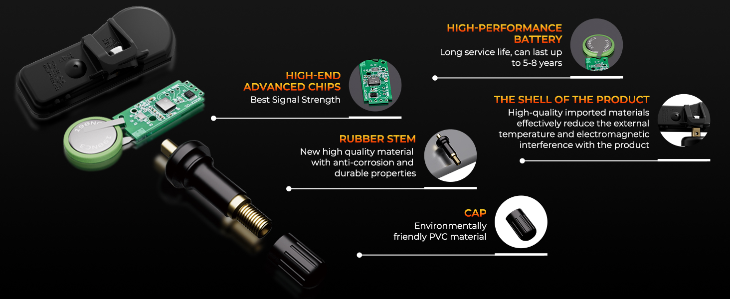 Jsueng TPMS Sensors,Pre-Programmed Tire Pressure Monitor System for Subaru