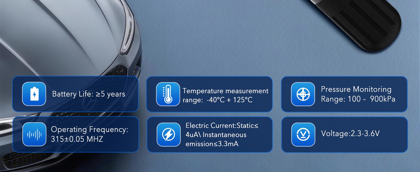 TPMS Sensor, 315Mhz Ford Tire Pressure Monitoring System Sensor Set of 1