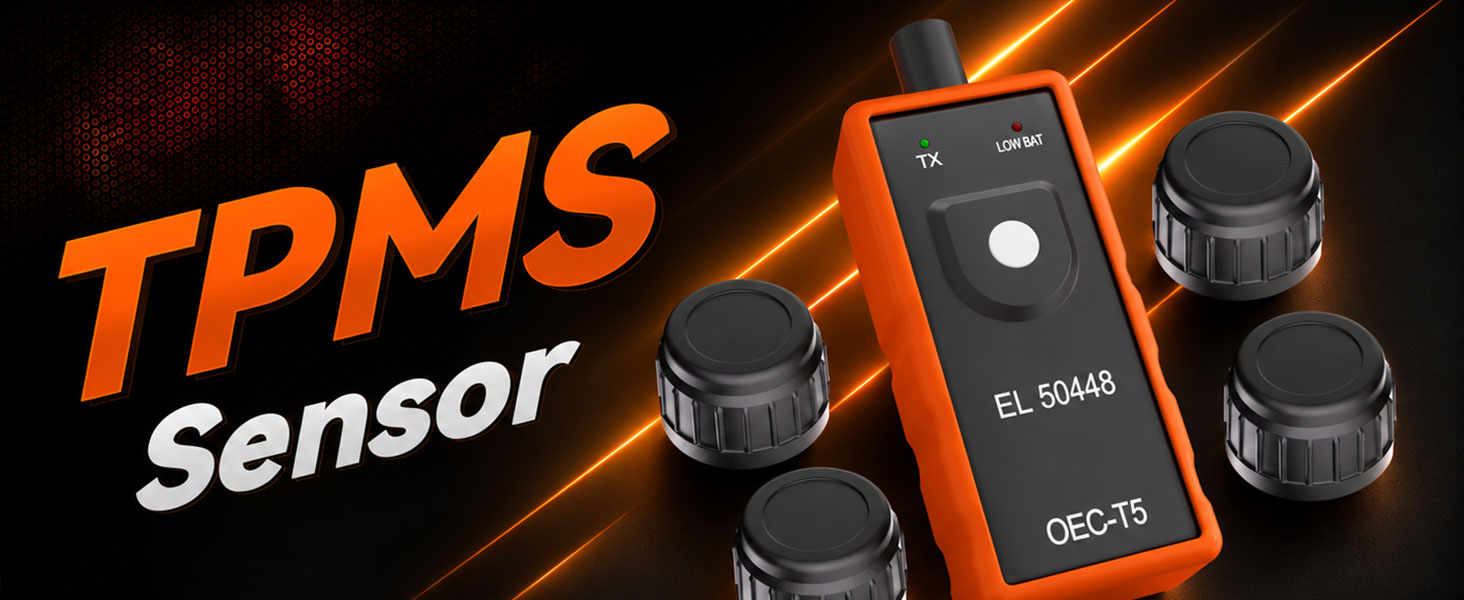 TPMS Sensor, External Tire Pressure Sensor with Relearn Tool fit for GM