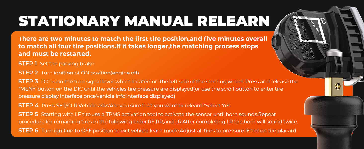 TPMS Sensor,315Mhz Tire Pressure Monitor System for GMC Silverado Chevy