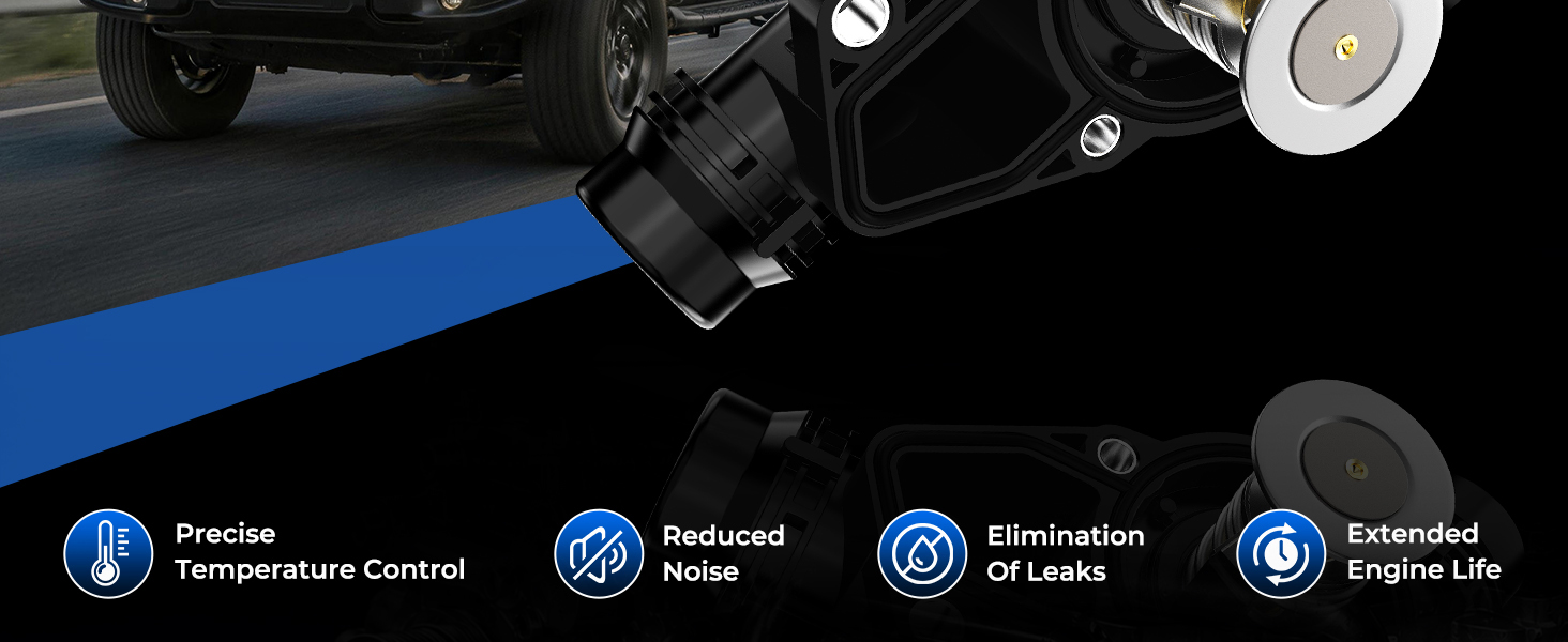 Engine Coolant Thermostat Housing Assembly with Seal BMW