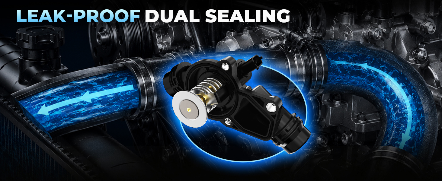 Engine Coolant Thermostat Housing Assembly with Seal BMW
