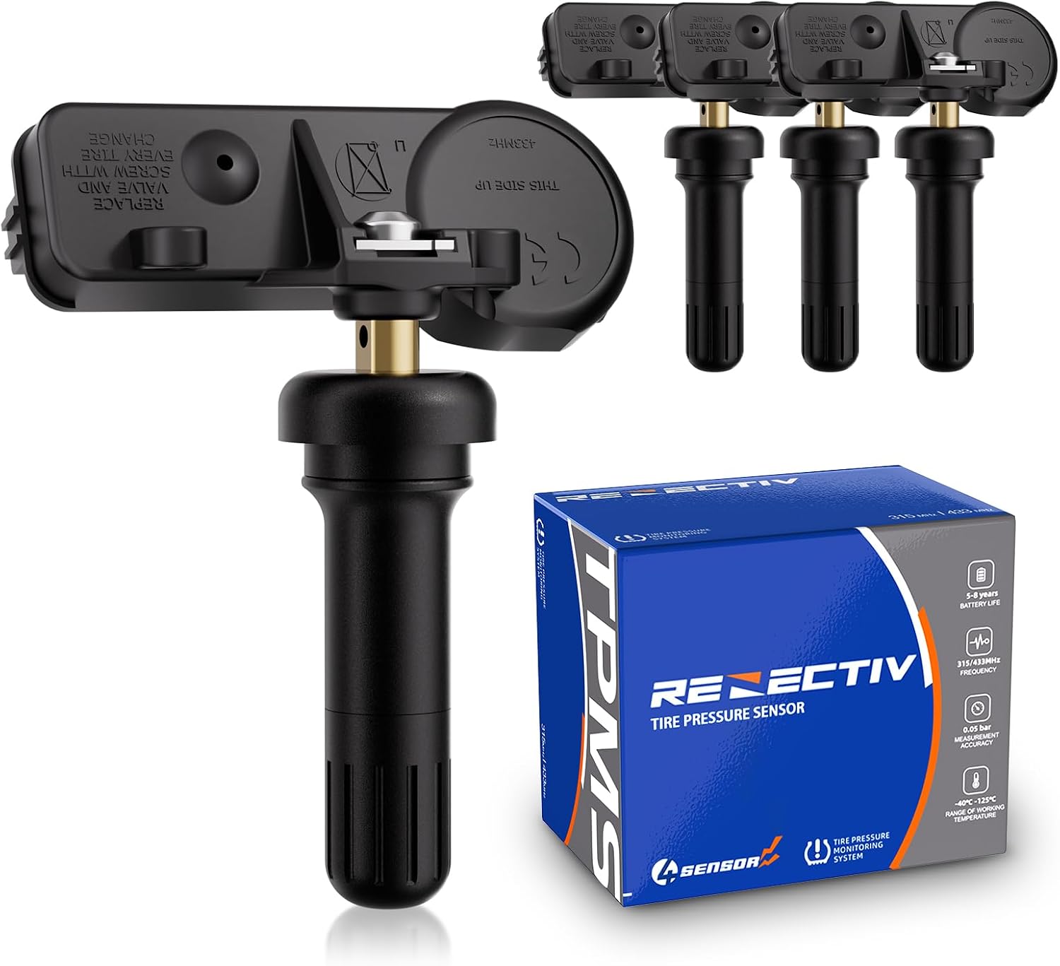 RENECTIV TPMS Sensor,433Mhz Tire Pressure Monitoring Sensor
