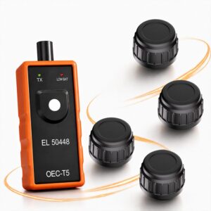 TPMS Sensor, External Tire Pressure Sensor with Relearn Tool fit for GM