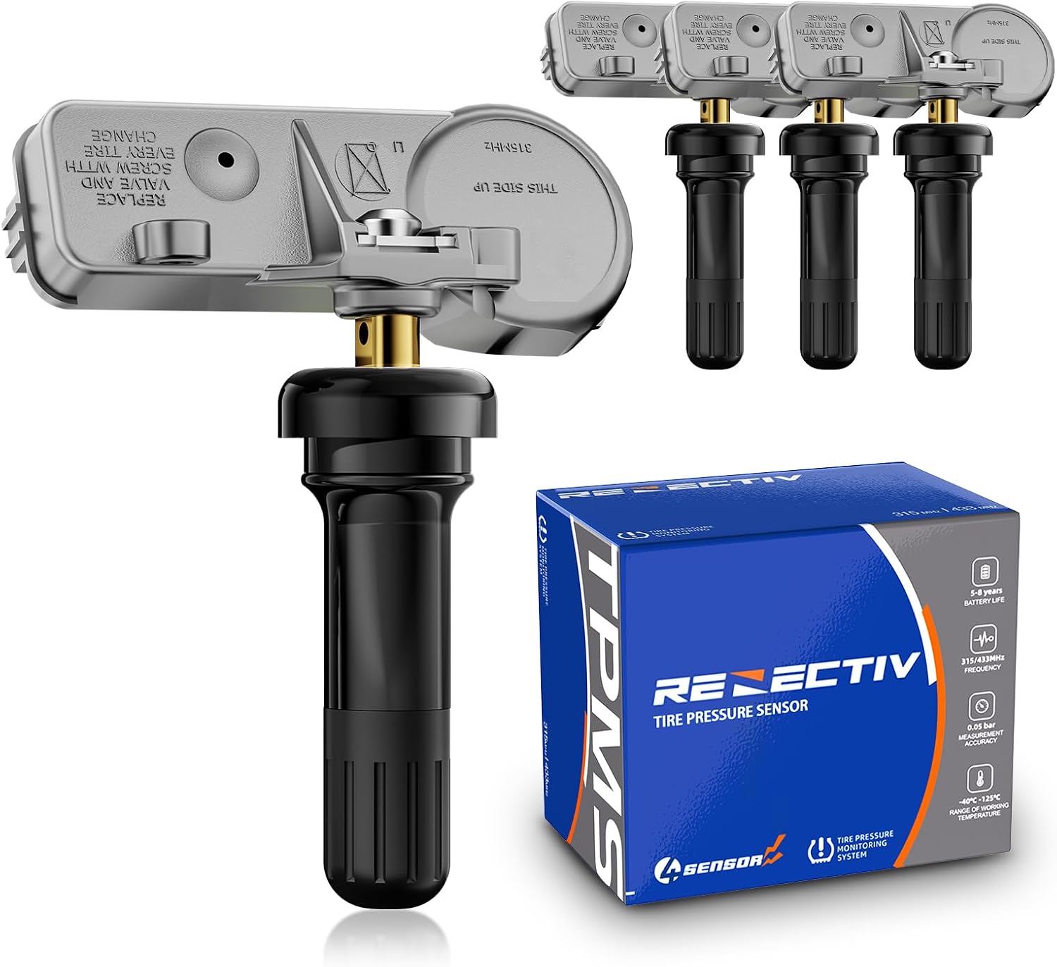 TPMS Sensor GM, 315Mhz Tire Pressure Monitoring System Sensor Set of 4