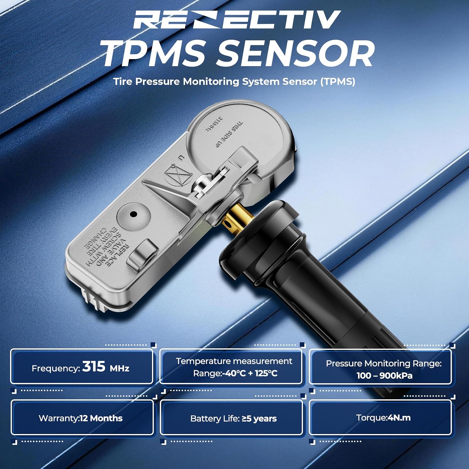 TPMS Sensor GM, 315Mhz Tire Pressure Monitoring System Sensor Set of 4