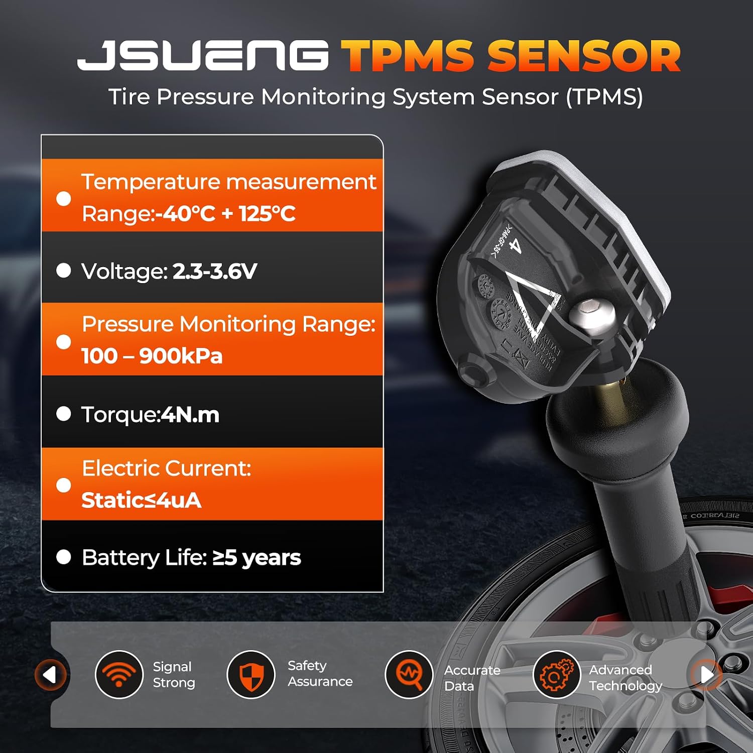 Jsueng 433Mhz TPMS Sensors, GM Tire Pressure Monitoring System Sensor