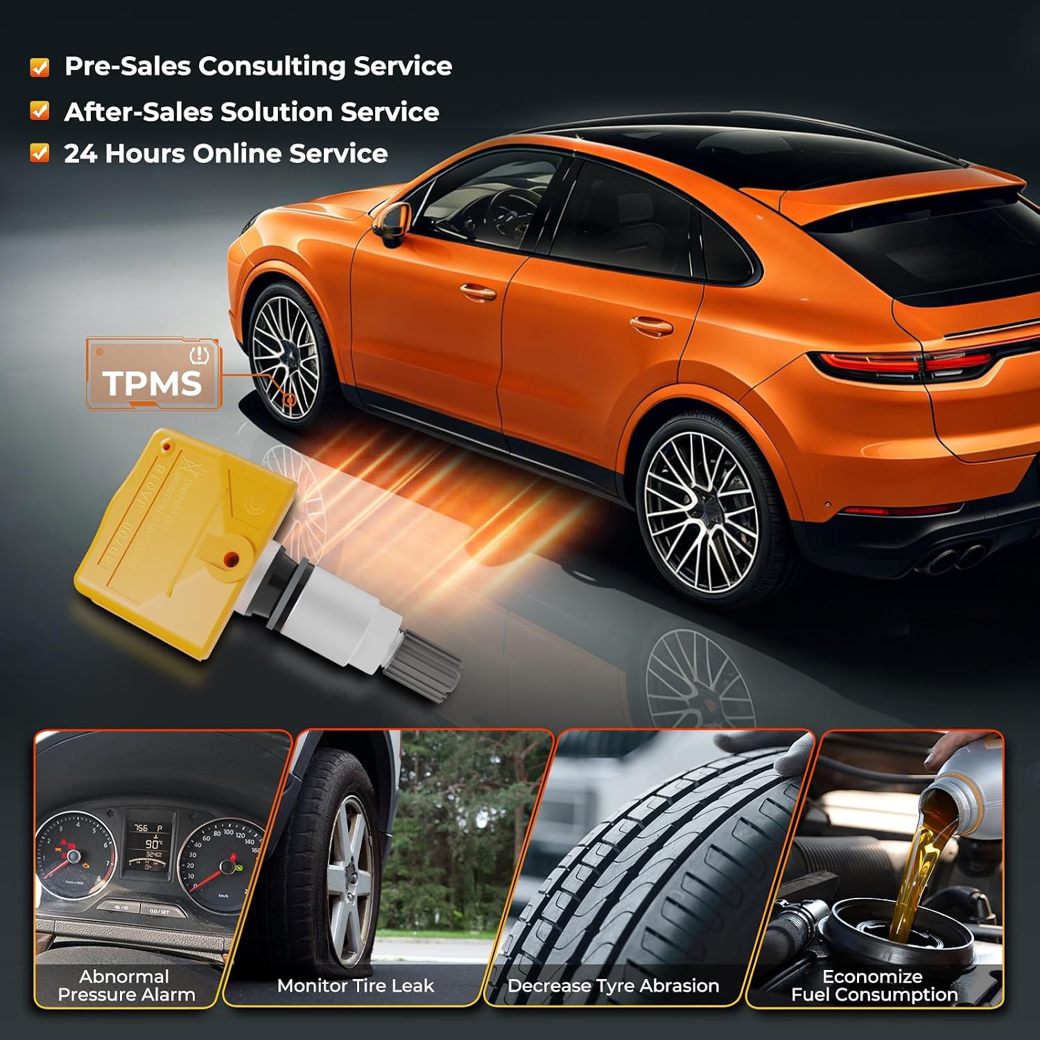 TPMS Sensor,Pre-programmed Tire Pressure Monitor System for Nissan Infiniti