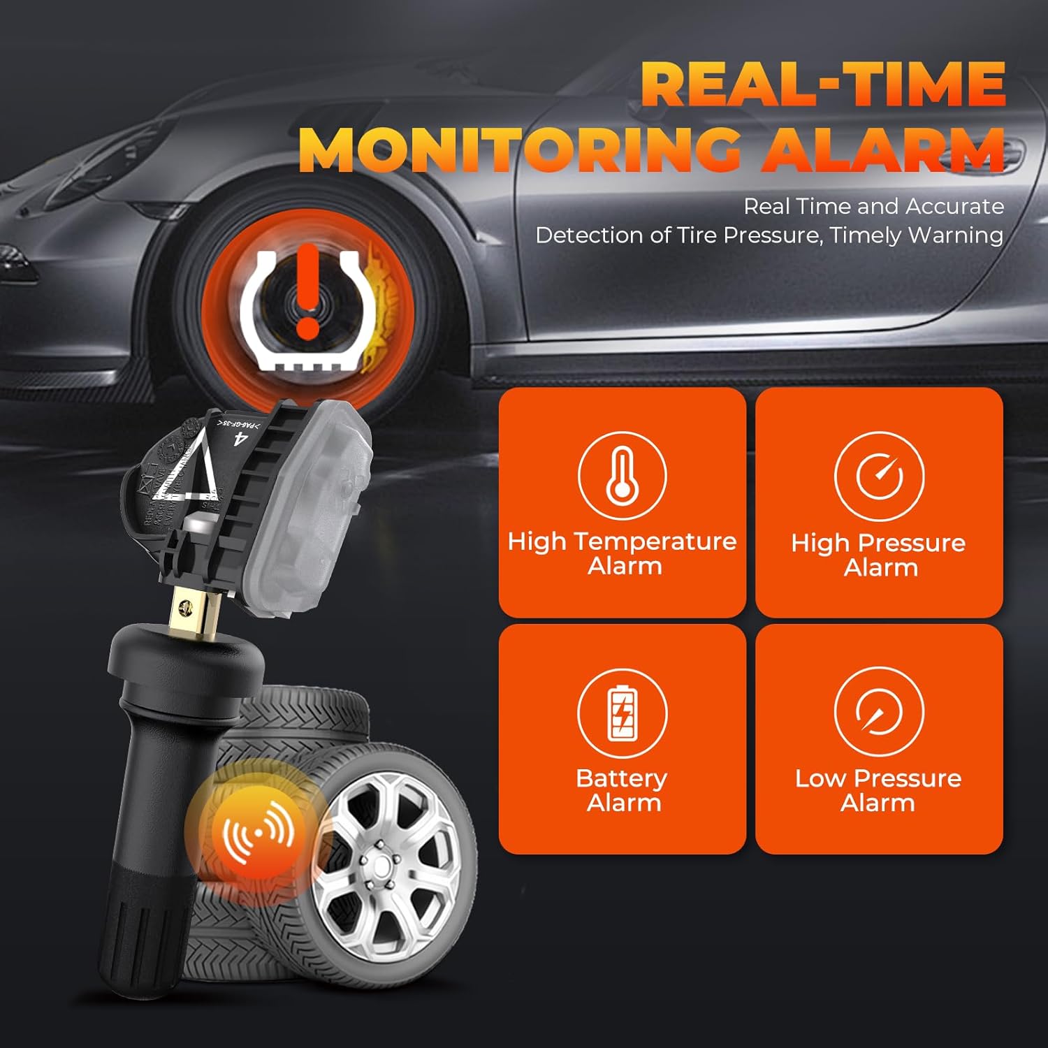 Jsueng 433Mhz TPMS Sensors, GM Tire Pressure Monitoring System Sensor