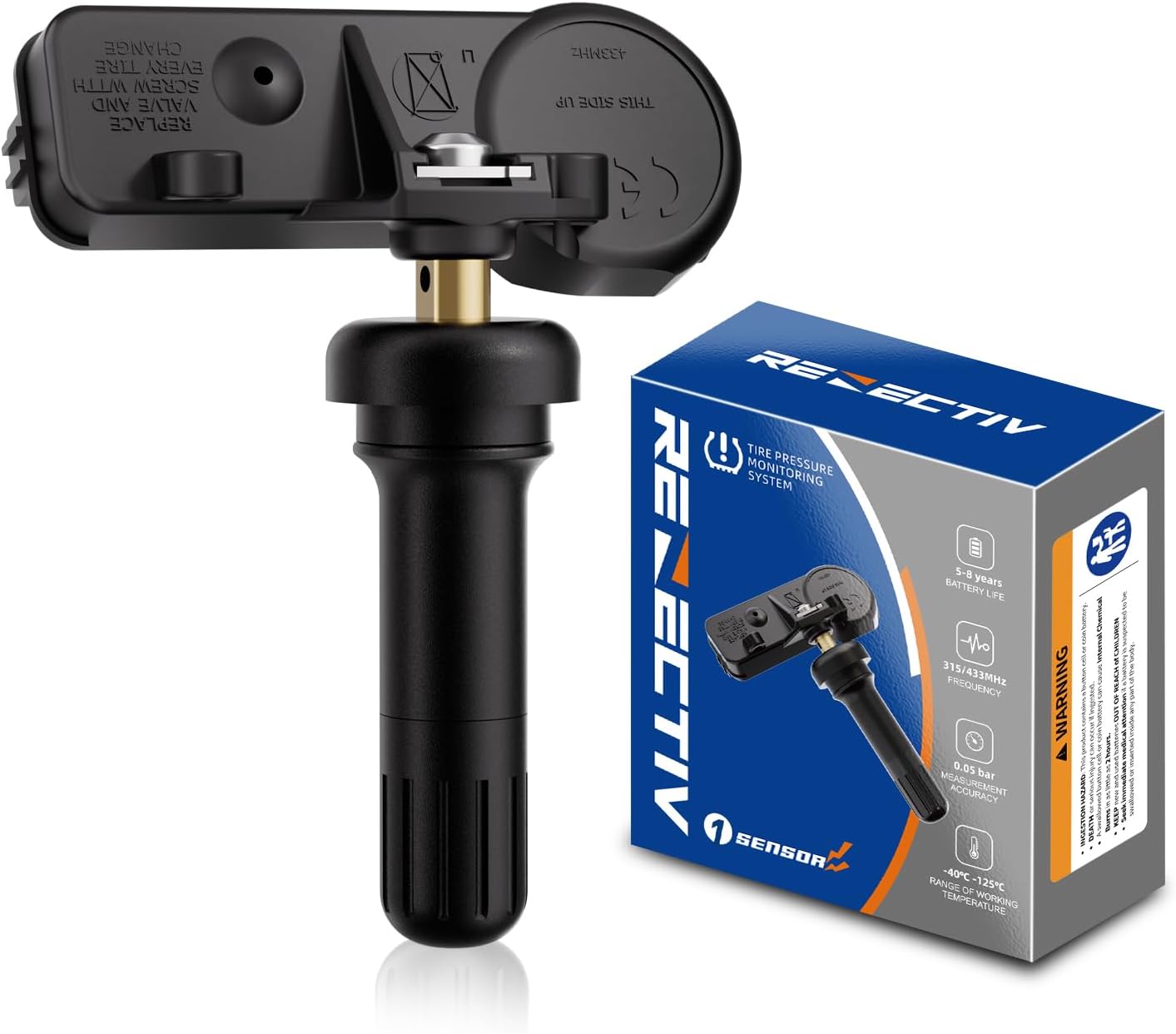 RENECTIV TPMS Sensor,433Mhz Tire Pressure Monitoring Sensor